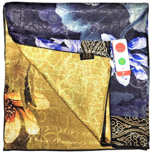 NWT Double Sided Silk Scarf 53x53 Large Square Shawl Wrap XiangYunSha 36761